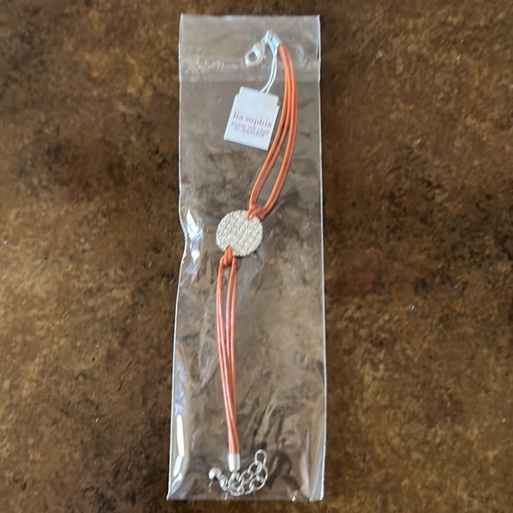 NWT Lia Sophia orange crystal spotlight bracelet - Picture 9 of 9